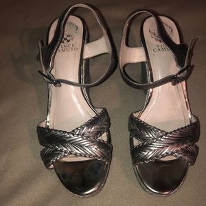 Well-Loved Vince Camuto Tadeta 2 Wedges in Steel